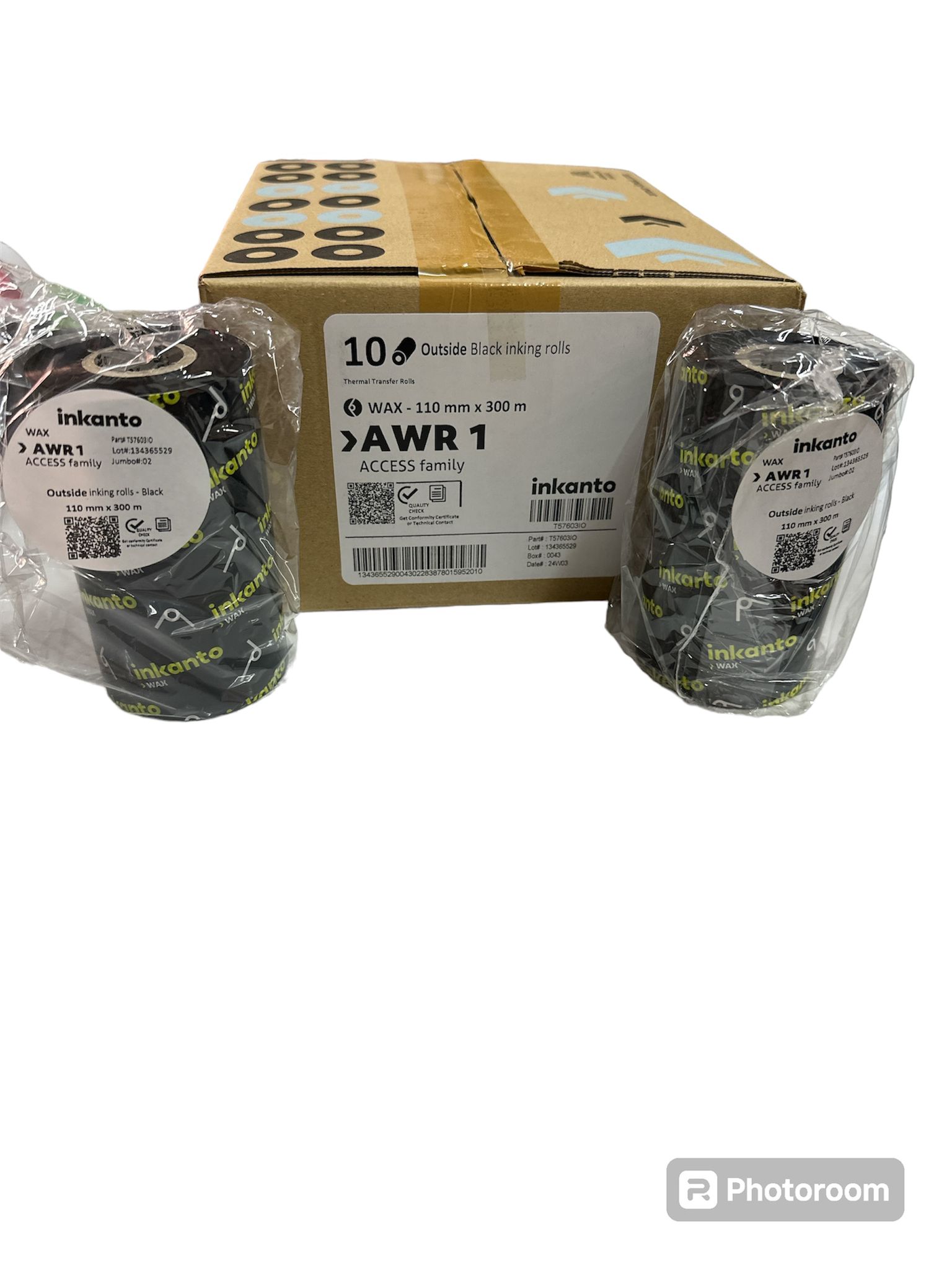 Inkanto Armor Awr-1 Wax Ribon 110mm x 300m (10 lu kutu)